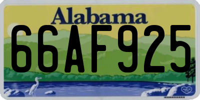 AL license plate 66AF925