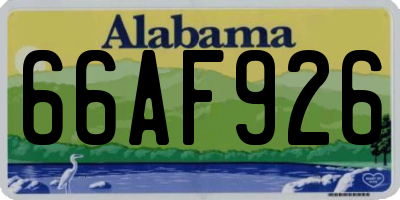 AL license plate 66AF926