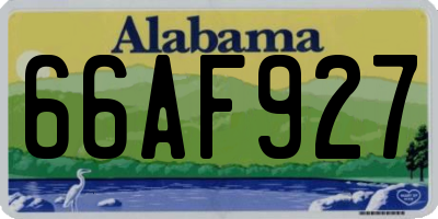AL license plate 66AF927