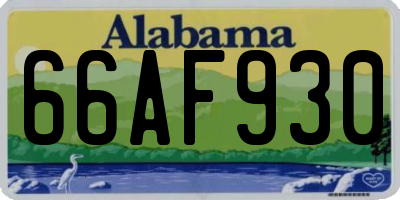 AL license plate 66AF930