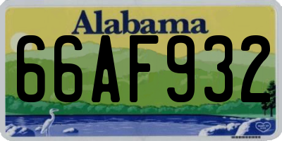 AL license plate 66AF932