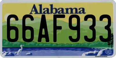 AL license plate 66AF933