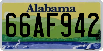 AL license plate 66AF942