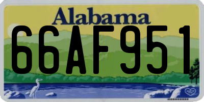 AL license plate 66AF951