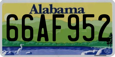 AL license plate 66AF952