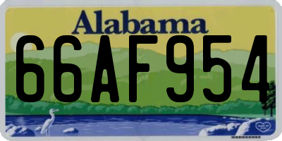 AL license plate 66AF954