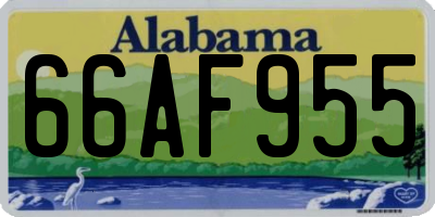 AL license plate 66AF955