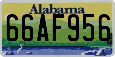 AL license plate 66AF956