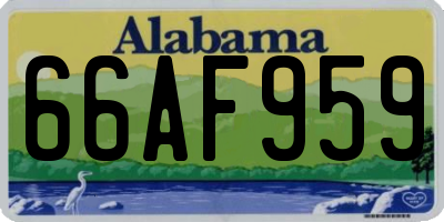 AL license plate 66AF959