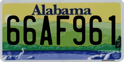 AL license plate 66AF961
