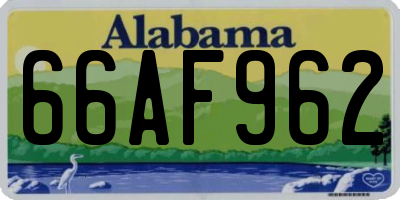 AL license plate 66AF962