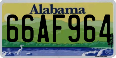 AL license plate 66AF964