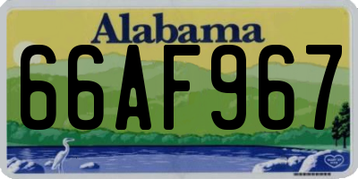 AL license plate 66AF967