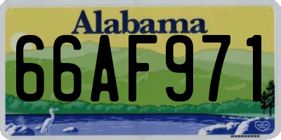 AL license plate 66AF971