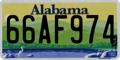 AL license plate 66AF974