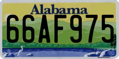 AL license plate 66AF975