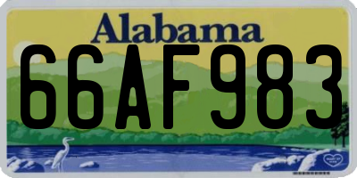 AL license plate 66AF983