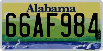 AL license plate 66AF984