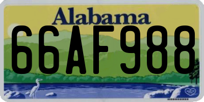 AL license plate 66AF988