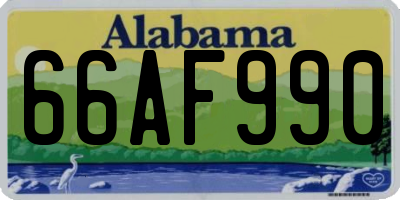 AL license plate 66AF990