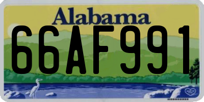 AL license plate 66AF991