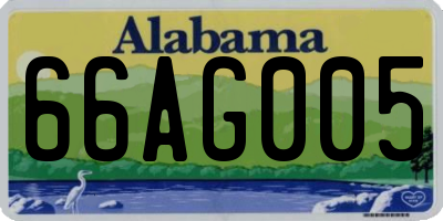 AL license plate 66AG005