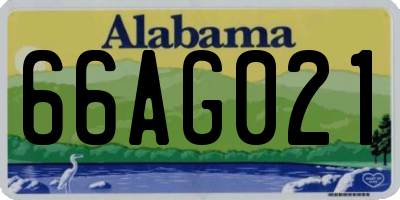 AL license plate 66AG021
