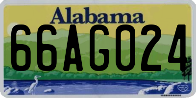 AL license plate 66AG024