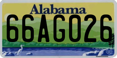 AL license plate 66AG026