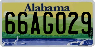 AL license plate 66AG029