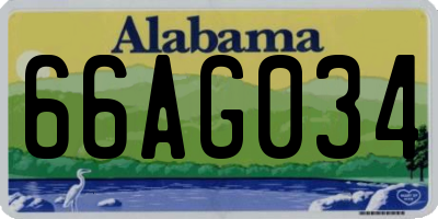 AL license plate 66AG034
