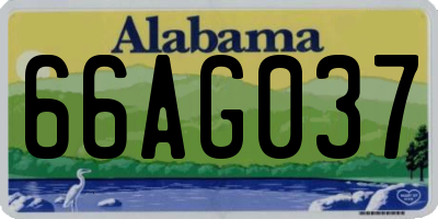 AL license plate 66AG037