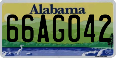 AL license plate 66AG042