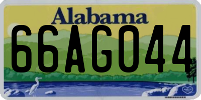 AL license plate 66AG044