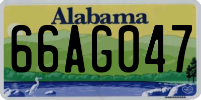 AL license plate 66AG047