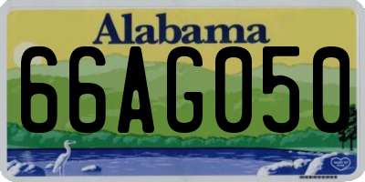 AL license plate 66AG050
