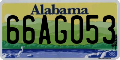 AL license plate 66AG053
