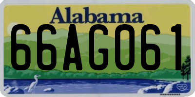 AL license plate 66AG061