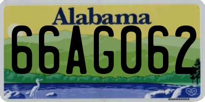 AL license plate 66AG062