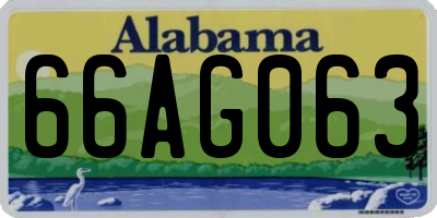 AL license plate 66AG063