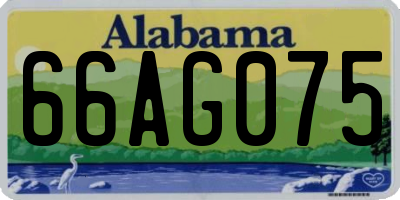 AL license plate 66AG075