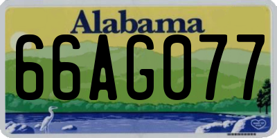 AL license plate 66AG077
