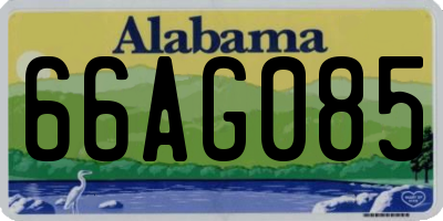 AL license plate 66AG085