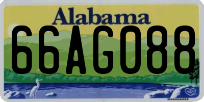 AL license plate 66AG088