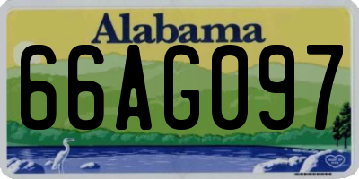 AL license plate 66AG097