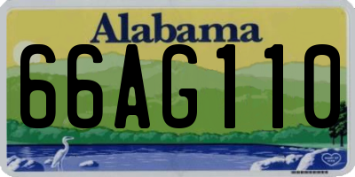 AL license plate 66AG110