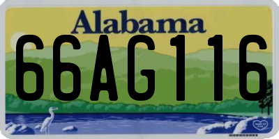 AL license plate 66AG116
