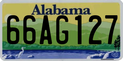 AL license plate 66AG127