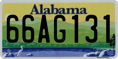 AL license plate 66AG131