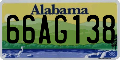 AL license plate 66AG138